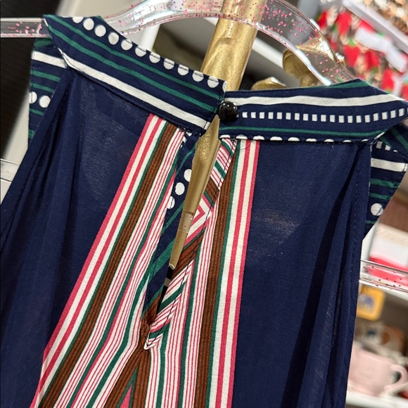 Nwt Bloomchic Halter Geometric Print Slit Dress 18/20 Stripes - Picture 9 of 10